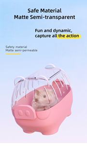 USMILEPET Best-seller Cage de voyage pour hamster en PP Cage de transport en forme de cochon Cage pour petit hamster facile à transporter Cage pour petits animaux - Product Image 4