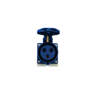 Prise murale industrielle HFE 3 pôles 32A 220V IP44, norme IEC 60309-1-2, modèle bleu HF-123