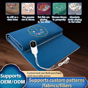 แผ่นรองนวดไฟฟ้าแบบถักจากใยอุ่นสมุนไพร สามารถซักได้ ใช้สำหรับทำม็อกซิบัสชั่น ให้ความอบอุ่น สไตล์ชนบท เหมาะสำหรับใช้ในฤดูหนาว ควบคุมด้วยรีโมท - Product Image 5