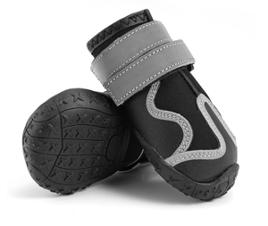 गर्म बिकने वाले चिंतनशील काले रंग के जलरोधक कुत्ते के जूते पालतू जूते - Product Image 5