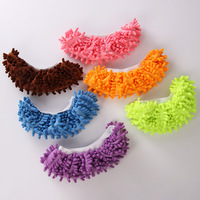 Chaussons de nettoyage en microfibre réutilisables pour la vente en gros, chaussons de dépoussiérage en chenille pour le nettoyage des sols, chaussons de nettoyage lavables