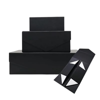 Caja de Cartón Magnética Roja Oscura para Regalo con Solapa Magnética, Embalaje de Papel Rígido Ecológico, Caja Plegable