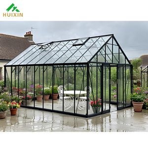 Serre en verre trempé résistant au vent froid, cadre en aluminium, serre d'origine du fabricant pour jardin extérieur, fleurs - Product Image 1