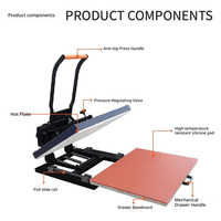Machine d'impression par transfert thermique à plat pour maillots de sport, t-shirts en forme de haricot, impression de vêtements, impression de doublures