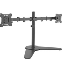 Support universel pour moniteur et ordinateur portable Support mural pour bras de moniteur double écran plat LCD 27 pouces