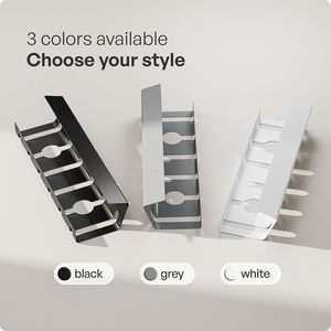 Set di Gestione Cavi da <span class=keywords><strong>Scrivania</strong></span> Facile da Montare Sotto il Tavolo, 2 Fascette per Cavi 10X, Organizzatore per Ufficio e Casa, Vassoio Portacavi - Product Image 6