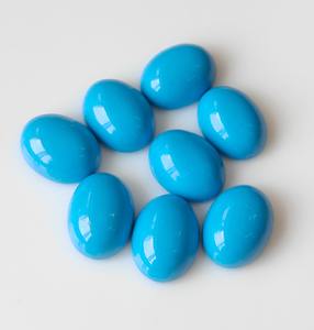 Fait à la main synthétique Arizona Turquoise 3x5mm-20x30mm ovale Cabochon dos plat pierre précieuse en vrac dans le prix de gros pour la fabrication de bijoux - Product Image 2