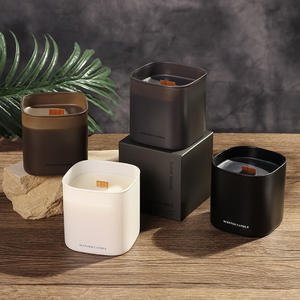 Bougie parfumée en cire de soja dans un bocal en verre fait à la main, avec mèche en bois, motif floral, huile naturelle saine, décoration de la maison, utilisation pour mariage, Noël - Product Image 4