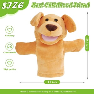 2025 <span class=keywords><strong>Muppets</strong></span> suave de mano cachorro perro marioneta encantador juguete de peluche para niños adultos PP bolsa de algodón tipo regalo Inteligencia desarrollada - Product Image 2