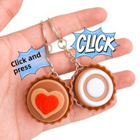 Porte-clés anti-stress imprimé en 3D, simulation de dessert, mignon, avec son de clavier, jouet créatif pour soulager le stress