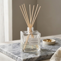 Bouteille en verre vide pour diffuseur de roseaux, design anti-poussière, neutre, 500 ml, fournie par l'usine