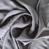 Rouleau de tissu en crêpe de Chine de soie unie très noire, teinte unie, 140 cm x 10 m/m, à éliminer