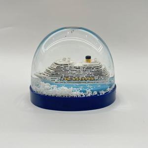 Globo di Neve in Plastica <span class=keywords><strong>con</strong></span> Città in Miniatura, Souvenir Turistico <span class=keywords><strong>con</strong></span> Liquido e Statuette 3D Personalizzate: Torre Eiffel, Statua della Libertà - Product Image 1