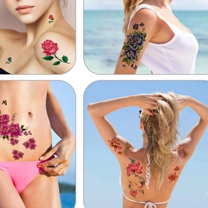 Vente chaude faux autocollant de tatouage temporaire Pathc Design corps et bras transfert d'eau autocollants de tatouage pour femmes filles - Product Image 5