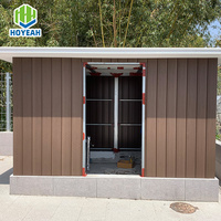 Kit de maison de jardin préfabriquée en WPC écologique, cabane durable en composite bois-plastique, abri extérieur résistant aux intempéries, assemblage facile, abri de jardin en WPC