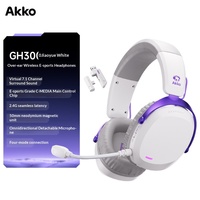 Casque de jeu AKKO GH300 supra-auriculaire sans fil, connexion quadri-mode, 2.4G sans latence, son surround 7.1, annulation active du bruit