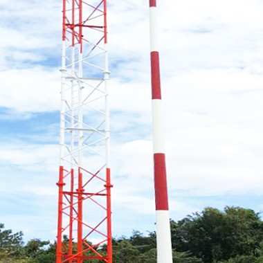 Communication Lattice telecom tower 3 Legs Galvanized Steel Tube Self Support 11