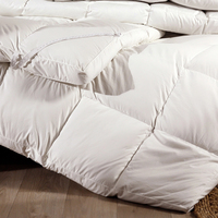 Luxuriöser Daunen-Pillow-Top-Matratzentopper mit verstellbarem Knopfband-System, weicher Baumwoll-Perkal-Bezug, Hotelqualität Federbett-Topper