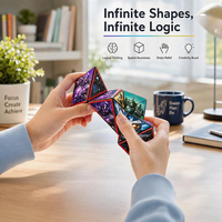 Cube magique pliable, puzzle géométrique, cube magique 3D, jouet éducatif pour enfants, 5x5x5cm, cube anti-stress non magnétique