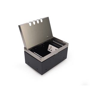 Caja de Piso Empotrada de Acero Inoxidable para Materiales de Piso de Mármol con Tomas de Corriente para Sistemas de Audio y Video - Product Image 5