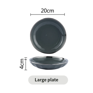 <span class=keywords><strong>Service</strong></span> de vaisselle en <span class=keywords><strong>porcelaine</strong></span> <span class=keywords><strong>vintage</strong></span> à glaçure mouchetée, best-seller, pour restaurant, assiettes à dîner en céramique, passe au lave-vaisselle - Product Image 6