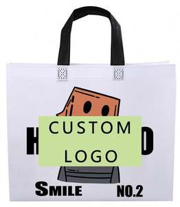 Sacs shopping super grands en tissu non tissé en stock, sacs textiles grande capacité, sacs à main extra grands avec logo imprimé - Product Image 1