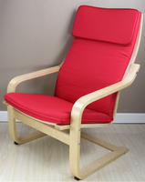 Chaise longue moderne en bois courbé, design chaise longue, respectueuse de l'environnement, en bois de bouleau naturel, meubles de salon