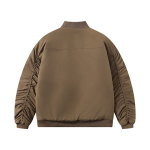 Giacca invernale Vintage spessa Varsity giacca 100% poliestere Canvas antivento cappotto Unisex traspirante con ricamo 3D - Product Image 3