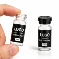 Étiquettes autocollantes personnalisées pour flacons en verre de 2 ml, 3 ml, 10 ml, design gratuit, écologiques, imperméables, noir mat, en rouleau