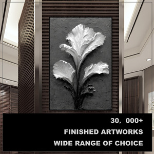 Articles de <span class=keywords><strong>peinture</strong></span> pour projets de design d'intérieur, texture <span class=keywords><strong>moderne</strong></span>, décoration artistique, <span class=keywords><strong>fleurs</strong></span> abstraites faites à la main, <span class=keywords><strong>peinture</strong></span> murale en plâtre 3D - Product Image 2