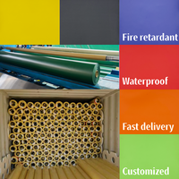 Bâche en PVC enduit ignifuge de haute qualité pour livraison de pizzas, 500*500D 610gsm, bleue, pour sacs de livraison alimentaire (vente en gros)