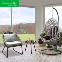 Prix de gros extérieur suspendu rotin oeuf chaise loisirs osier patio oeuf balançoire hamac jardin balançoire loisirs villa chaise