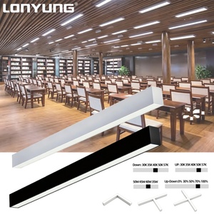 LONYUNG CE ETL LED Linear <strong>Light</strong> Suspended 4FT 8FT Dimmable Architectural Linear Strip <strong>Light</strong> for Office Commercial <strong>Retail</strong> <strong>Store</strong> - Product Image 1