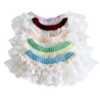 Accessoires mignons pour animaux de compagnie Collier de chien en dentelle Tricoté Chien Chat Bandana Écharpe