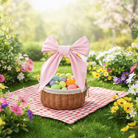 Personalisierte Osterkorb-Schleife für Kinder, Liebliche Osterkranz-Schärpe, Weiche Premium-Stoff Osterkranz-Schärpe