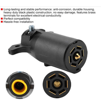 USA 7-Poliger Anhängerstecker RV-Stil 7-Wege Flachstecker aus Kupfer Rostfrei Zuverlässiger Adapter