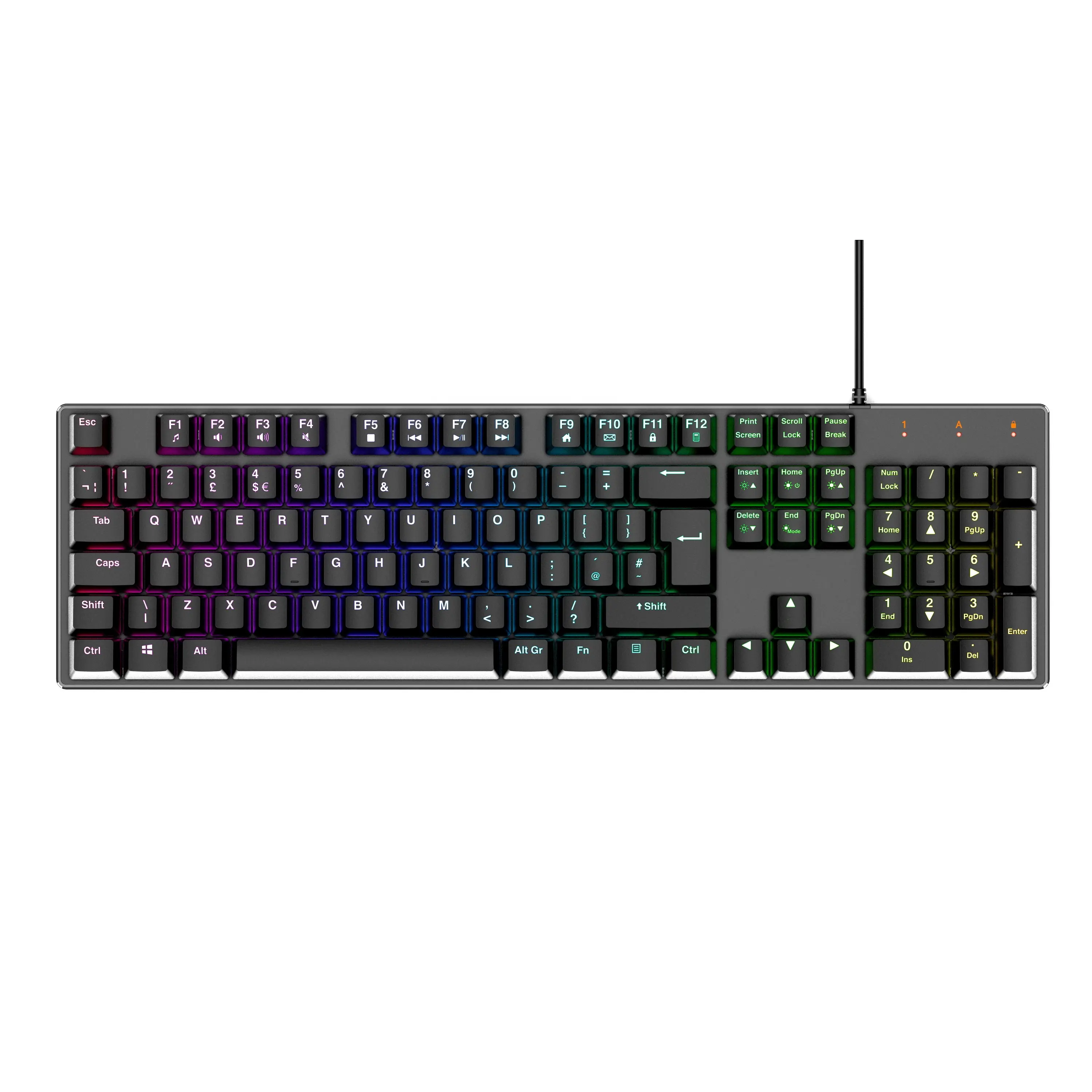 Mouse Keyboard Gaming $ OEM/ODM AK3037 RGB LED Backlit Full Size Wired Mechanical With CE/ROHS/REACH