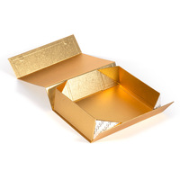 Cajas de papel de regalo de cartón plegables ecológicas de lujo de alta calidad Embalaje de Año Nuevo Venta de agujeros transparentes Carpeta de laminación mate