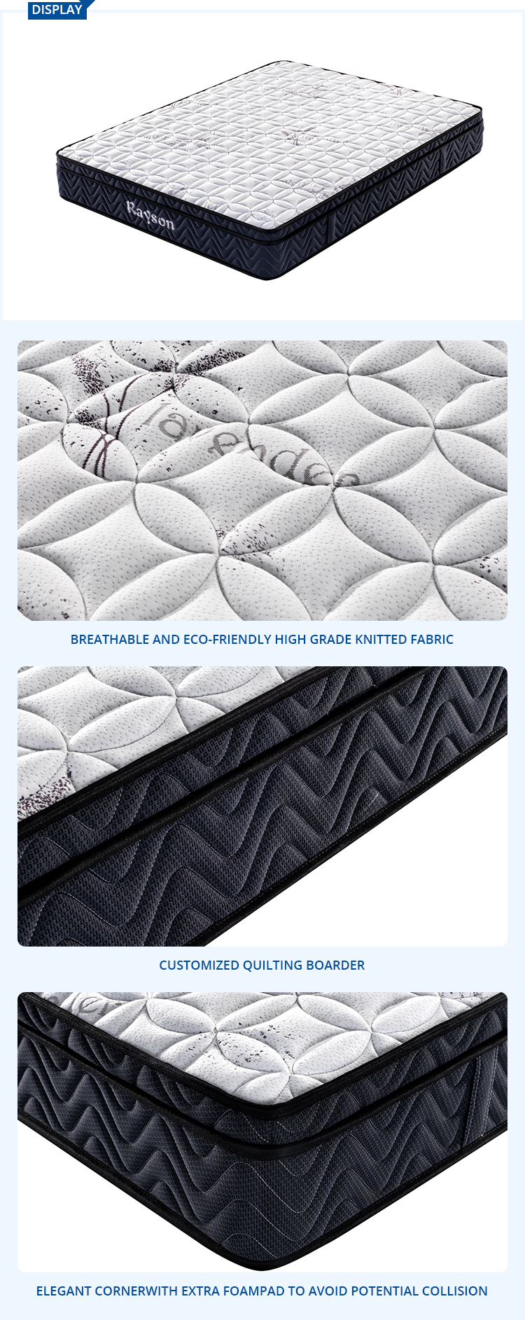 product-vacuum packed spring mattress bonnell spring made in china mattress student hybrid mattress-