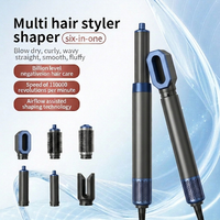 Secador de Pelo Multifunción 6 en 1 con Cepillo y Accesorios Intercambiables para Rizar y Peinar el Cabello