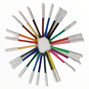 Ensemble de 24 marqueurs scolaires en plastique à pointe fine, stylos aquarelles pour le dessin, marqueurs de couleur avec 24 pièces - Product Image 2