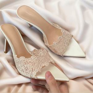 Sandales pour femmes 2026 en cuir véritable, chaussures plates, sandales <span class=keywords><strong>Oran</strong></span>, chaussures de soirée et de mariage, avec boîte à logo, grandes tailles, disponibles en ligne - Product Image 2