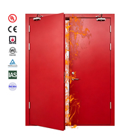 Puerta Cortafuego de Acero CAN/ULC con Recubrimiento en Polvo y Cierrapuertas Automático para Escaleras y Salidas de Emergencia, Resistente al Fuego por 180 Minutos