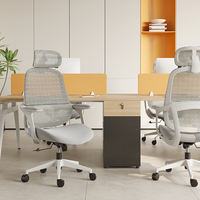 Chaise de bureau ergonomique avec support lombaire, chaise de réception en maille pivotante pour visiteurs, avec fonction d'inclinaison et de verrouillage