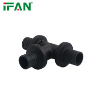 Pabrik Fitting Pipa IFAN PPSU PEX Fitting Aksial 16-32mm Warna Hitam Tee Elbow Socket Plastik Fitting PPSU