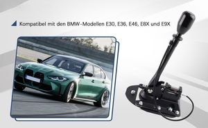 Aosu Nouveau pour E30 E36 E46 E8X E9X Boîtier de levier de vitesses de course en aluminium forgé, kit de boîte de vitesses haute performance à montage direct par vis, approvisionnement en gros HB030-BK - Product Image 5