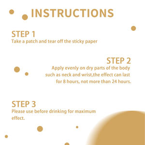 2025ใหม่แผ่นแปะแก้อาการเมาค้างแผ่นแปะติดจมูกและร่างกายสำหรับงานปาร์ตี้ที่ขายดีติดป้ายตามชื่อและอาการเมาค้าง - Product Image 2