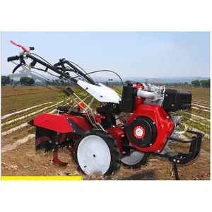 Ручной мини-трактор для ходьбы за электрическим трактором, поворотное небольшое фермерское оборудование, дисковый плуг