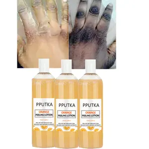 Private Label Hand Foot Knuckles rimozione della pelle morta lozione sbiancante per la pelle Peeling all'arancia più efficace per la pelle nera