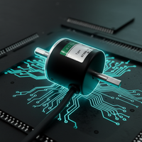 KASEI GTS-A2 200ppr Mini Encodeur à Roue Incremental à Double Arbre Solide 6mm Phases AB NPN/PNP/Line Driver 5VDC pour Applications Automatiques
